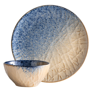 日式餐盘网红餐具陶瓷家用菜盘米饭碗肉盘大人一人食早餐盘子