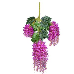 吊顶装饰紫藤花仿真假花商场婚庆