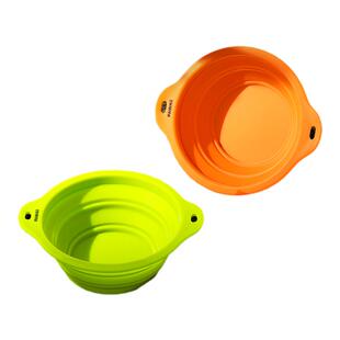 Pawaii怡爪狗狗折叠碗硅胶折叠水碗猫咪便携式狗碗宠物外出水杯