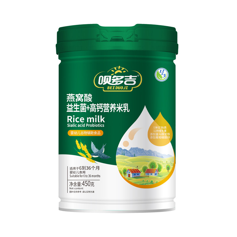 呗多吉燕窝酸米乳米粉6个月辅食