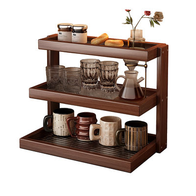 桌面杯架中古风水杯置物架收纳