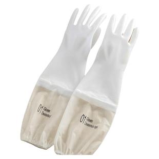 洗碗手套女干活薄款防水橡胶厨房家务耐用刷洗衣加长耐用型加绒