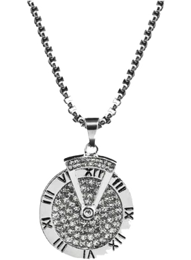 转运珠吊坠钛钢项链男毛衣链颈链