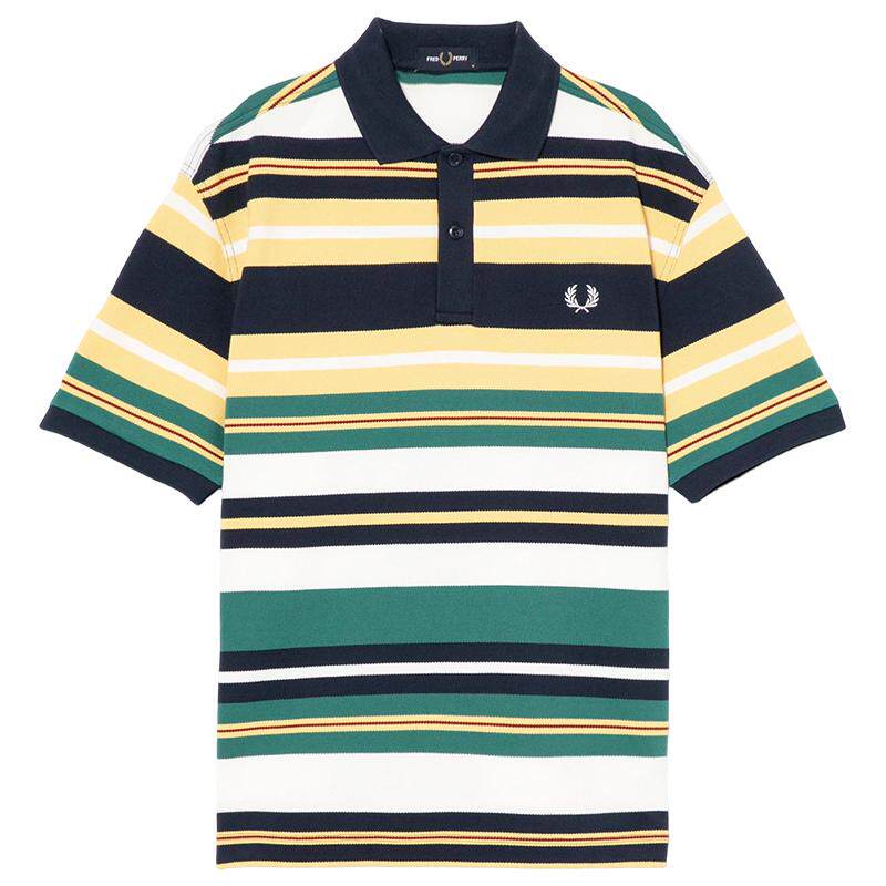 FREDPERRY条纹polo衫活力动感