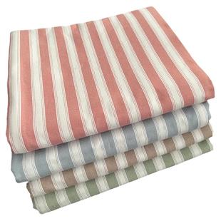 老粗布纯棉床单被套枕套三件套全棉条纹格子单人双人学生宿舍秋冬