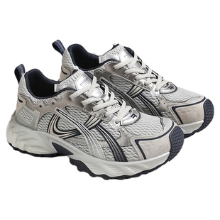 MILLIE'S/妙丽厚底老爹鞋女2025秋季新款百搭透气网面休闲运动鞋