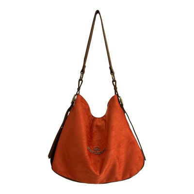 敲钉撞色单肩斜挎托特包