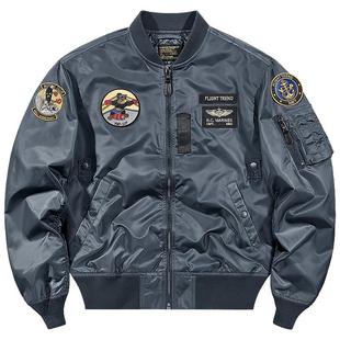 VIP潮牌ma1飞行员夹克男新款宽松拳击刺绣徽章美式复古棒球服外套