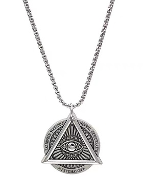 全视上帝之眼项链男女情侣毛衣链