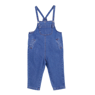 女童背带裤牛仔裤洋气2025夏装女大童宽松休闲哈伦九分裤二件套潮