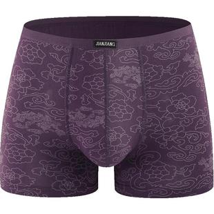 健将男士内裤莫代尔冰丝四角裤男款裸睡宽松运动透气平角短裤衩头