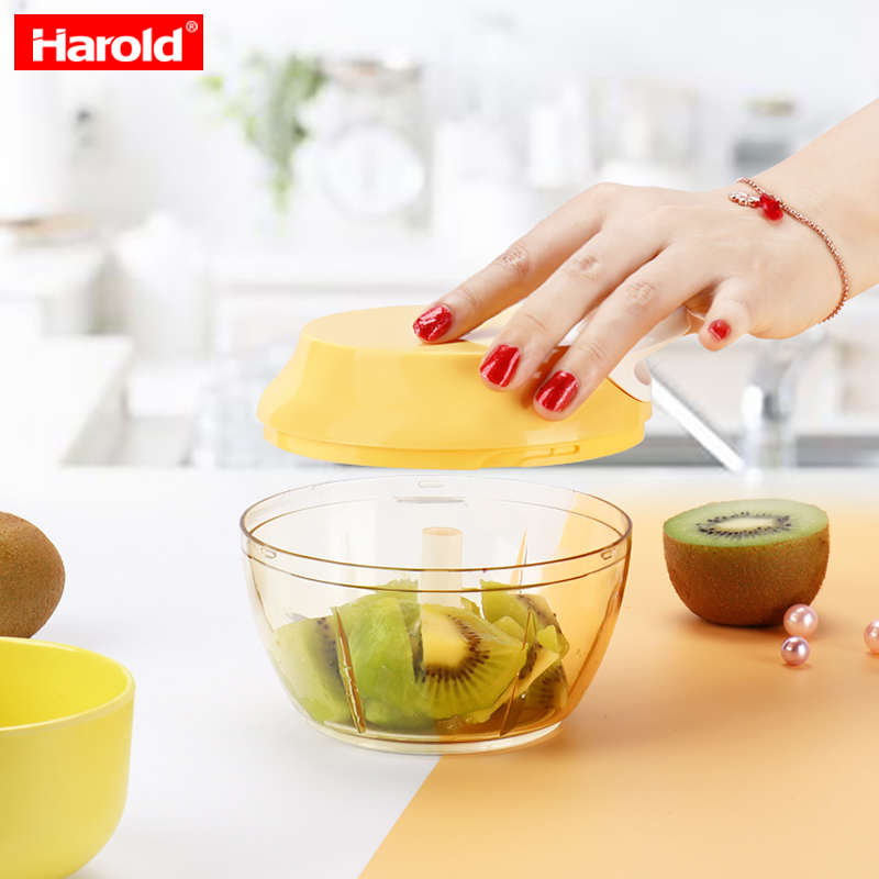 哈罗德抗摔加厚料理器手动榨汁器碎冰机手拉式蒜泥器多功能切菜器