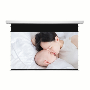 JK经科闭合电动拉绳幕100/120/133寸家用客厅卧室影院8K4K3D超高清玻纤/软白/光子隐藏内嵌式投影仪幕布