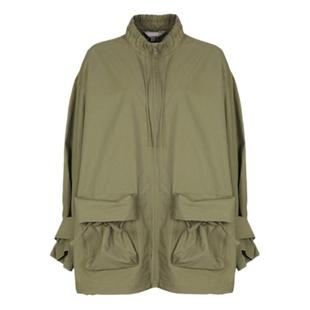 许我耀眼赵露思许妍同款军绿色短款工装风衣外套女宽松夹克上衣秋