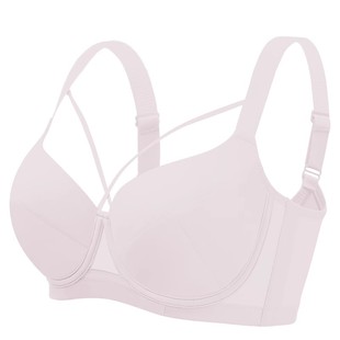 糖粒大码无痕内衣女大胸显小钢圈上托聚拢防下垂收副乳调整型文胸