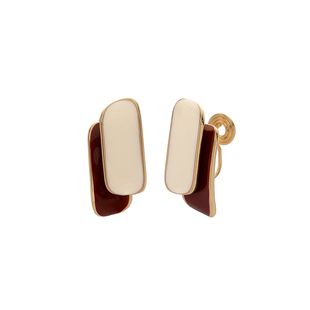 现代简约风拼接耳饰不规则设计小众无耳洞耳环女高级感蚊香盘耳夹