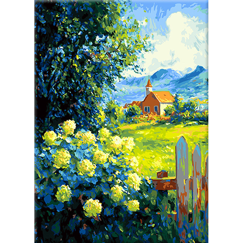 数字油画diy填色自己涂色风景画