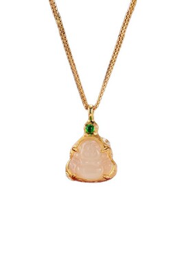 玉髓佛公毛衣链女秋冬新中式