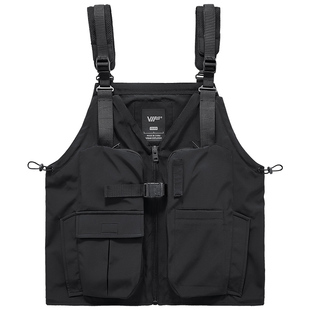 VIP机能马甲男工装多口袋无袖坎肩战术背心挎包外套钓鱼马夹潮牌