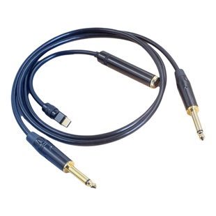 组合版电脑Rocksmith转接线6.35mm转USB-C TypeC乐器线6.35公对公母6.5吉他/贝斯摇滚史密斯吉他线手机录音线