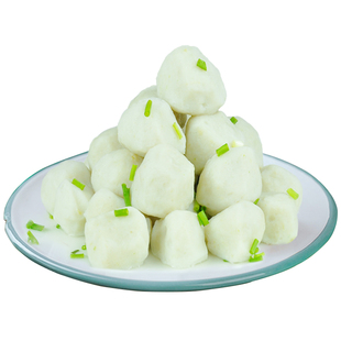 湖北鄂州泽林手工鱼丸鱼圆子500g袋真空装火锅实心淡水鱼丸