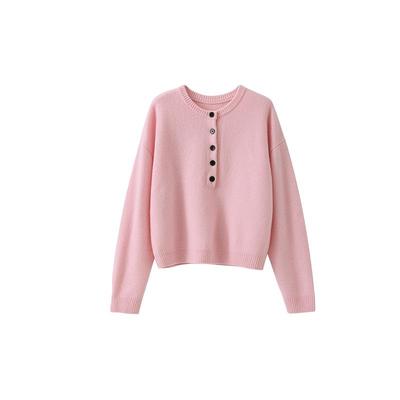 POPCHRIO纯羊毛亨利领套头毛衣