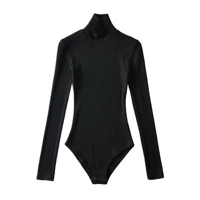 高领加绒加厚连体连裆连身长袖衫