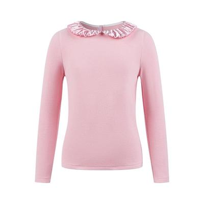 Little Naive秋衣女童抗菌打底衫冬季丝绒娃娃领上衣儿童百搭t恤