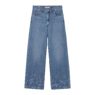 【商场同款】Levi's李维斯女士Ribcage印花高腰阔腿牛仔裤A6081