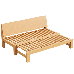 全实木沙发床折叠两用多功能简易榻榻米床小户型伸缩床推拉拼接床