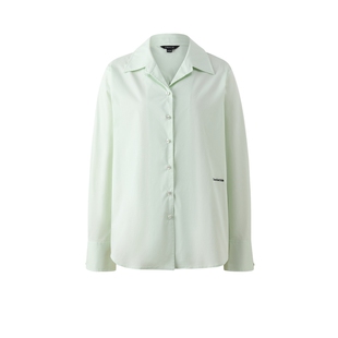 PRICH简约清新薄荷绿色衬衫2026春季新款宽松休闲淡雅气质上衣女