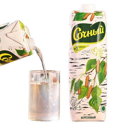 白俄罗斯进口白桦树汁寒潮牌原装瓶装桦树提取汁液夏日饮料食品1L