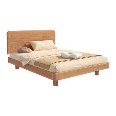 纯实木榻榻米床红橡木