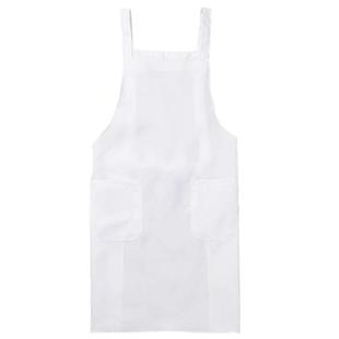 白色围裙 食品厂餐厅厨房清洁工作服 纺织厂围腰