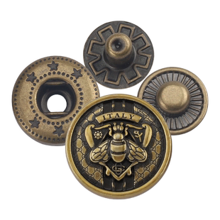 免缝暗扣复古扣子按压式羽绒服按扣钉扣金属四合扣子母扣外套纽扣