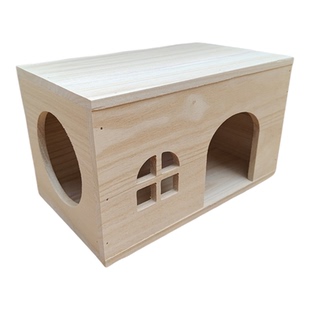 窗户仓鼠金丝熊兔子木窝豚鼠龙猫荷兰猪花枝鼠松鼠小房子四季木屋