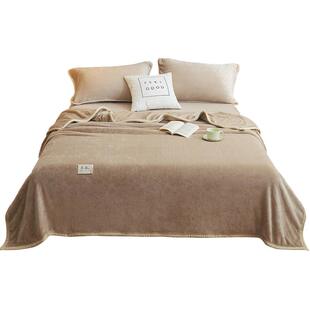 猫人牛奶绒床单单件冬季加绒加厚法兰绒珊瑚绒宿舍单人被单毛绒毯