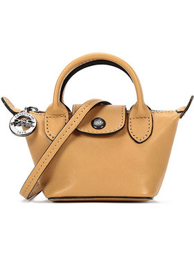 未使用LONGCHAMP/珑骧LePliageCuir9羊皮革蜜糖色女款迷你单肩包