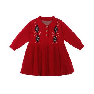 小O爸婴童 男女宝宝毛衣新年针织上衣2026新款春装婴儿毛衫过年服