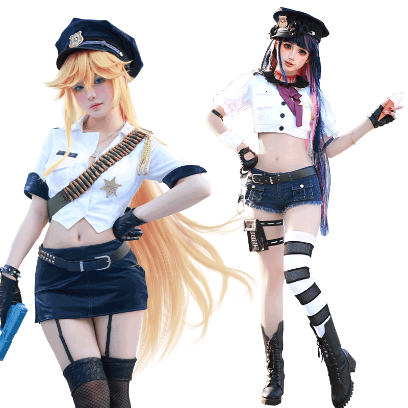 【漫囧】吊带袜天使cos服 潘迪史朵巾警官制服 cosplay女装 现货