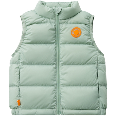 贝肽斯儿童三防羽绒马甲白鸭绒