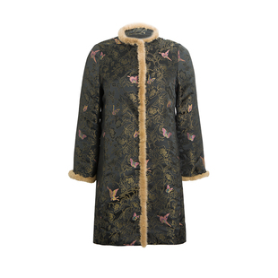 【行棉工艺】美丽客栈麂皮绒丝绵内胆棉服大码女装冬季国风外套女