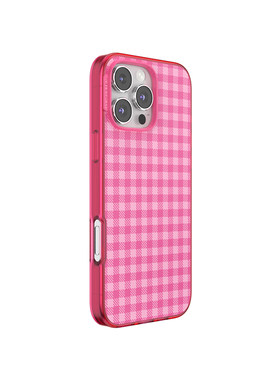 【喫茶屋·手机壳】PopSockets泡泡骚磁吸防摔手机壳苹果iPhone17/16ProMax/Pro 简约格纹条纹 棋盘波点 粉色