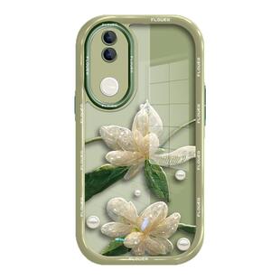 适用于vivos20手机壳vivos19保护套vivos18简约vivos17新款vivos16奶油壳s15水晶花抹茶绿不顶膜防摔硅胶软壳