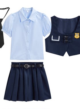MINIIEF【爱依服童装】2026夏季新款时尚洋气学院风女童上下套裙
