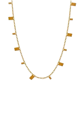 金闪闪钛钢项链女精致流苏