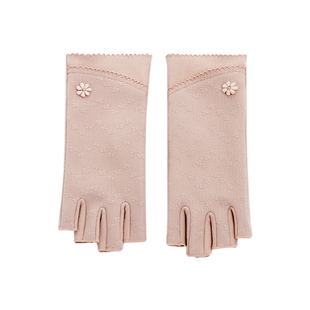 春秋半指手套女薄款开车骑行驾驶漏手指半截手套冬季打字写字保暖