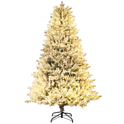 植绒纯pe圣诞树加密落雪树