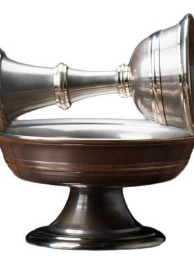 小号尼泊尔光面手工加厚底盘酒杯