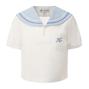 东京岁时记jk水手服短袖衬衫女2026新款白色日系风格穿搭上衣夏季